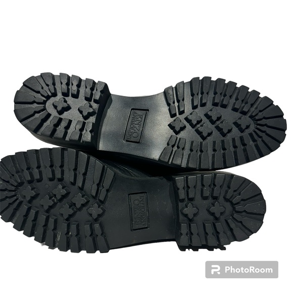 ENZO ANGIOLINI Black Leather Ankle Booties Women's Lace Ups - Picture 8 of 10